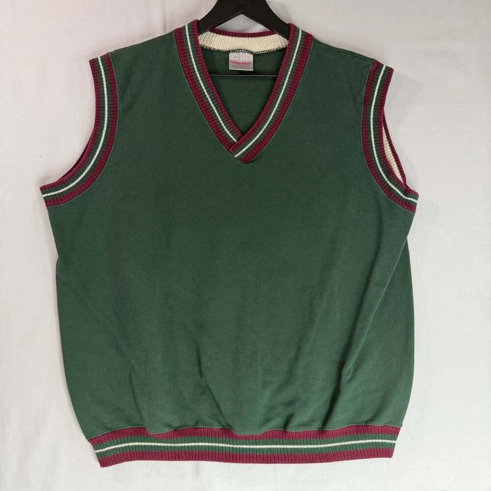 Oneita Power Sweats Mens golf Vest Size XL USA Very Nice Cotton Poly